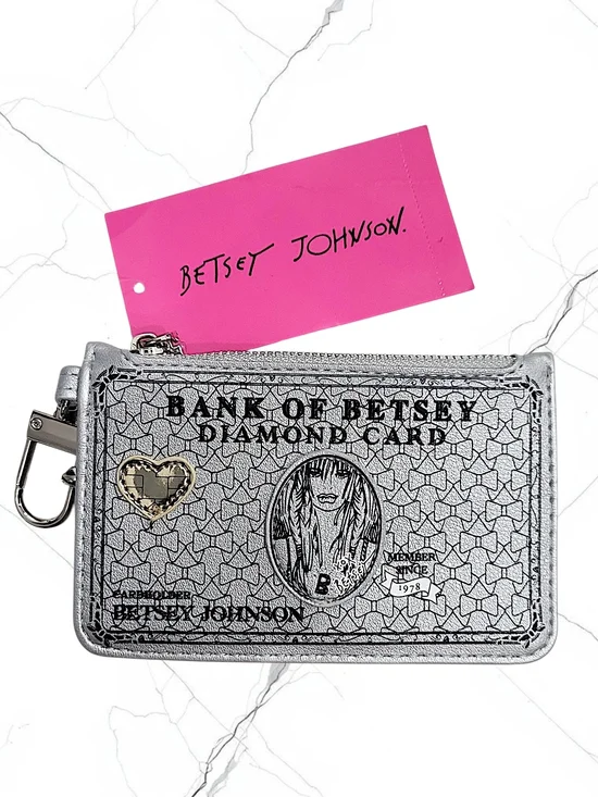 Betsey Johnson Silver 'Bank of Betsey Diamond Card' Crossbody and Wallet Set - Picture 10 of 12